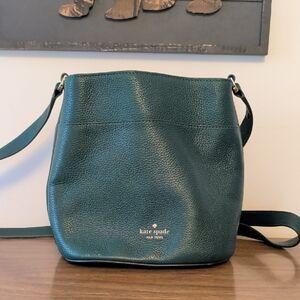Kate Spade Hunter Green Leather Shoulder Bag